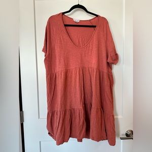 For the Republic Tiered Coral dress